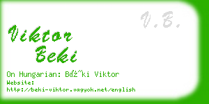 viktor beki business card